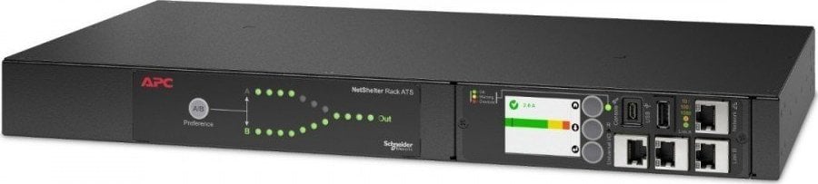 APC AP4423A NetShelter Rack Automatic Transfer Switch (ATS) 1U, 731304432449