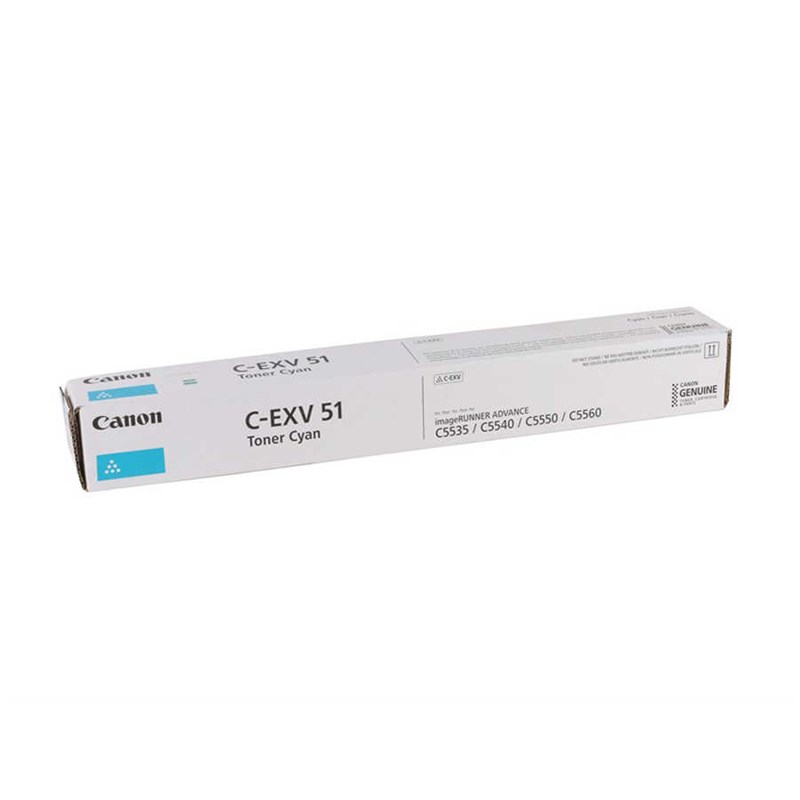 Canon 0482C002 C-EXV51 Toner Cyan iR-ADV C5535 / 5535i / 5545i / 5555i / 5560i / 5735i / 5740i, 4549292053715