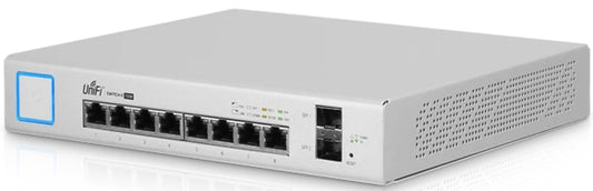 Ubiquiti Networks US-8-150W 8-Port Fully Managed PoE+ Gigabit Switch with 2 SFP ports,150W Power Supply, EU, 810354024467