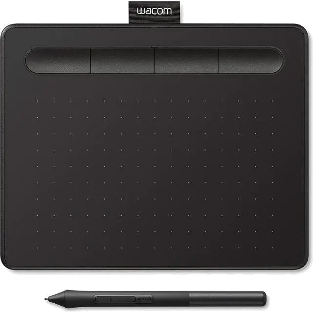 Wacom CTL-4100WLK-N Intuos S Tableta grafica (Suprafata activa: 152 x 95mm), Bluetooth, Black, 4949268621359