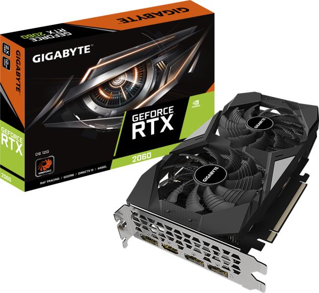 Gigabyte GV-N2060D6-12GD Placa video GeForce RTX 2060 D6 12GB GDDR6 192bit, 4719331310516