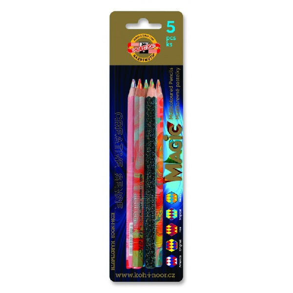 Koh-I-Noor K3406-B Set creioane Magic, mina multicolora, 5 buc/ set, 8593539101154