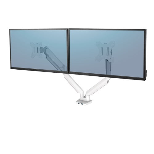 Fellowes 8056301 Platinum Series Dual Monitor Arm White brat dublu pentru monitor, 043859764204