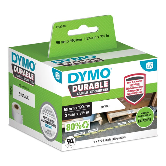 DYMO 2112288 Etichete Durable LabelWriter pentru adrese, rola de 59X190mm, 170 etichete/ rola, 3026981122880