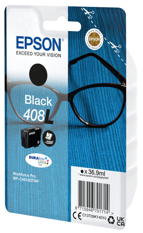 Epson C13T09K14010 Rezerva cerneala black originala high capacity No. 408L pentru WF-C4810DTWF, 8715946701714