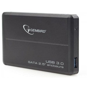 Gembird EE2-U3S-2 Rack extern pt HDD/SSD, 2.5 inch, S-ATA, interfata PC USB 3.0, aluminiu, negru, 8716309084727