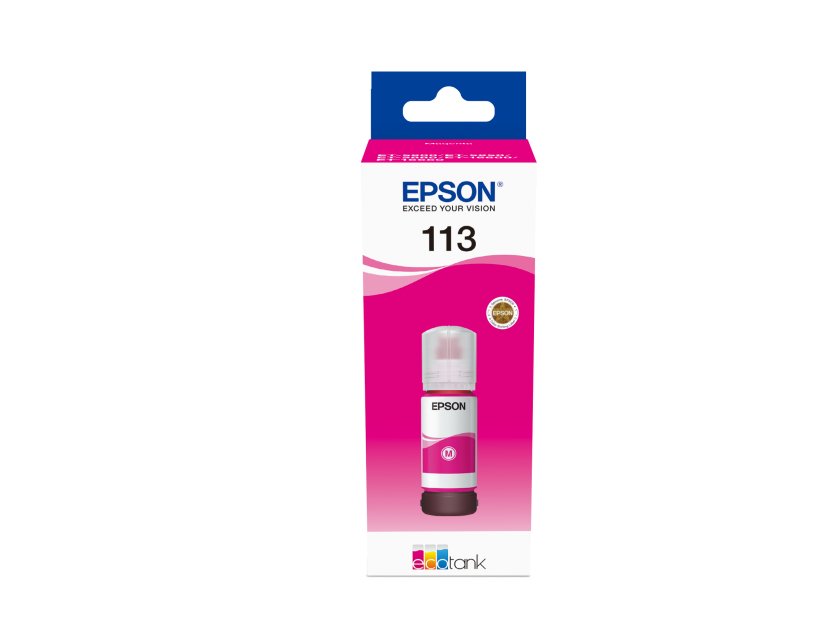 Epson C13T06B340 EPSON 113 EcoTank Pigment Magenta ink bottle, 8715946674728