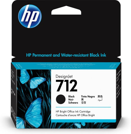 HP 3ED70A Cartus ink no. 712 38ml Black pt. DesignJet, 193905352845