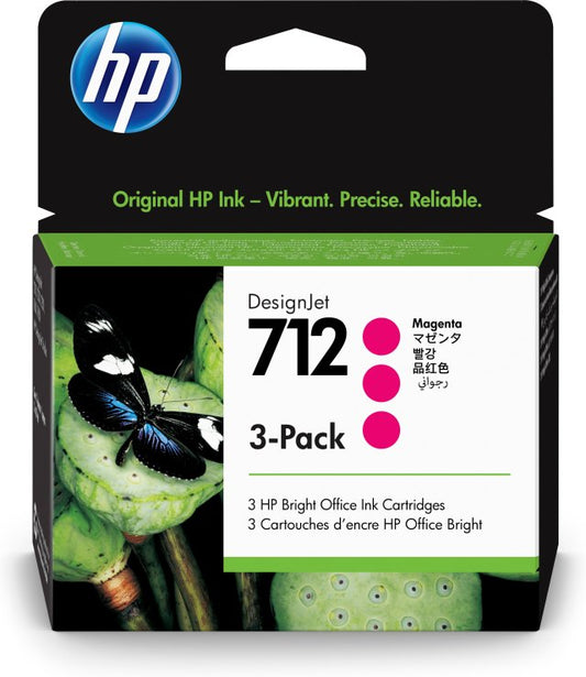 HP 3ED78A Set cartuse ink no. 712 3-Pack, 29ml x3 Magenta pt. DesignJet, 193905352876