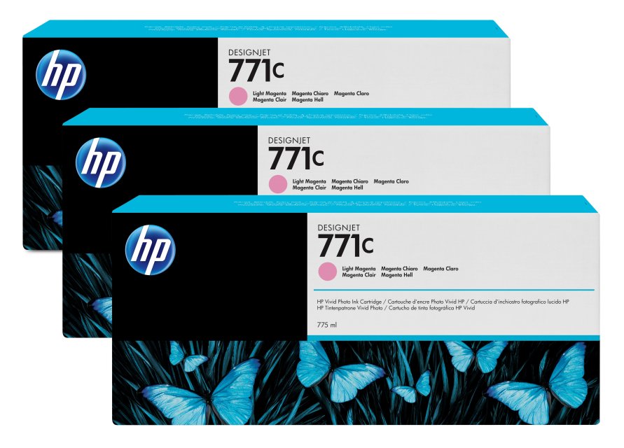 HP B6Y35A HP 771C original Ink cartridge B6Y35A light magenta standard capacity 3 x 775ml , 887111301284