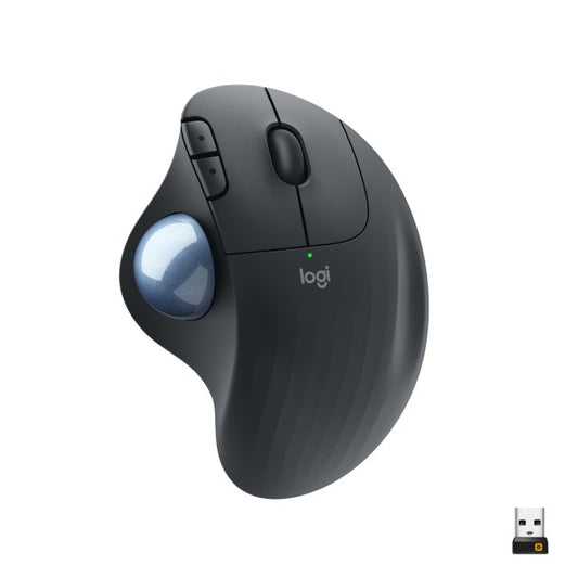 Logitech 910-005872 M575 ERGO Bluetooth Trackball Mouse, Graphite, 5099206092273