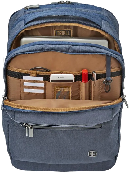 Wenger 602810 CityPatrol Rolling Rucsac laptop 16'' cu buzunar pentru tableta, 24l, albastru, 7613329049501