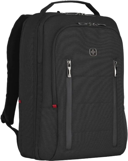 Wenger 606490 City Traveler Carry-On Rucsac 16'' cu buzunar de tableta, expandabil negru, 7613329064498