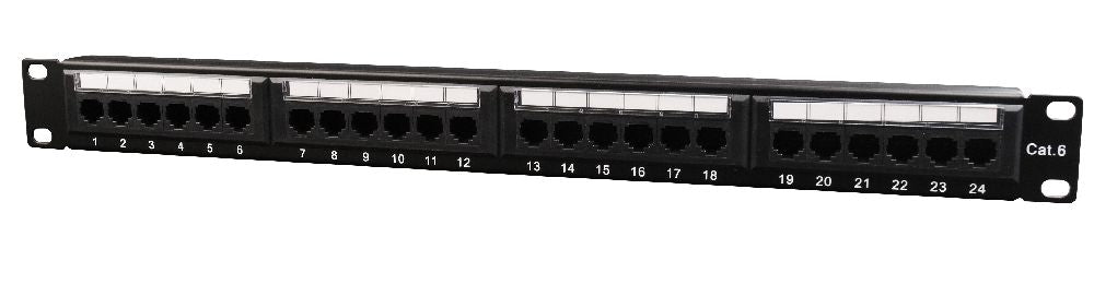 Gembird NPP-C624CM-001 Patch panel 24 porturi, Cat6, 1U pentru rack 19", 8716309079563