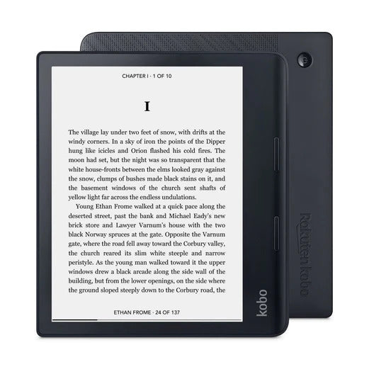 KOBO N778-KU-BK-K-EP Sage e-Book Reader, E Ink flush touchscreen 8 inch, resolution 1440 x 1920, 681495008476