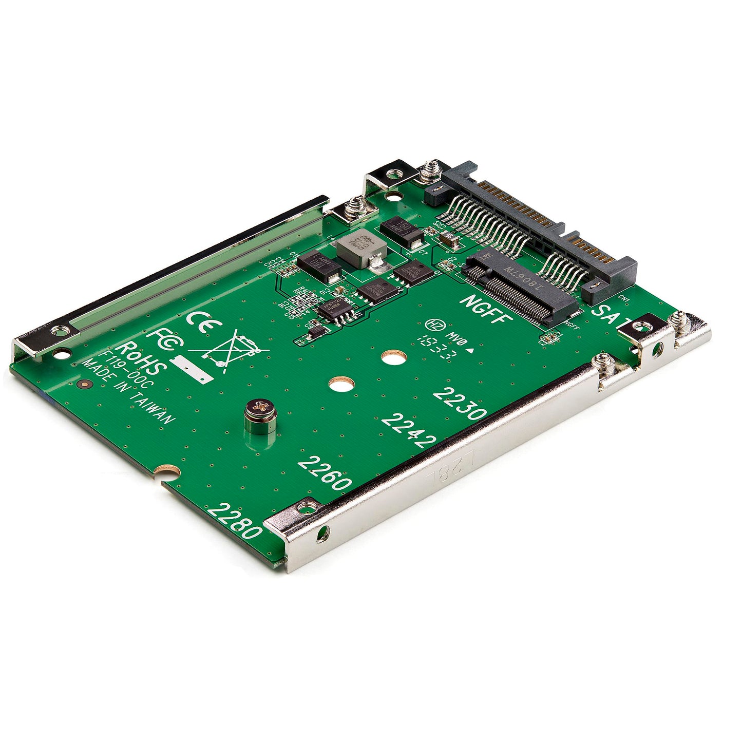 StarTech SAT32M225 M.2 SATA SSD to 2.5in SATA Adapter M.2 NGFF to SATA Converter 7mm, 065030855600