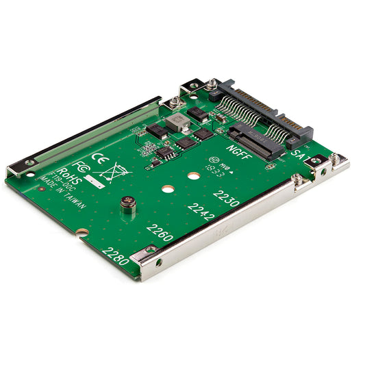 StarTech SAT32M225 M.2 SATA SSD to 2.5in SATA Adapter M.2 NGFF to SATA Converter 7mm, 065030855600