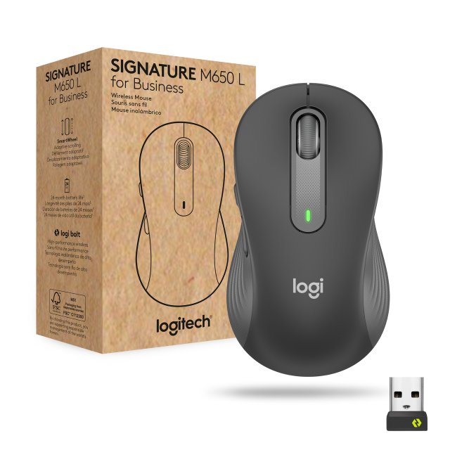 Logitech 910-006348 Mouse Large SIGNATURE M650 L right handed, graphite, 5099206097278