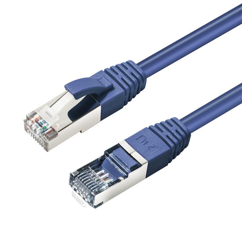 MicroConnect MC-SFTP6A02B Patch cord 2m Blue CAT6A S/FTP LSZH up to 10GB 500Mhz PoE+ ready, 5704174257295