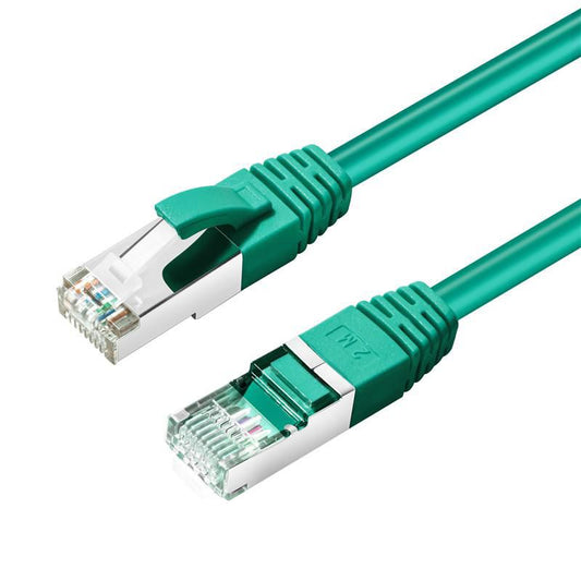 MicroConnect MC-SFTP6A02G Patch cord 2m Green CAT6A S/FTP LSZH up to 10GB 500Mhz PoE+ ready, 5704174257455