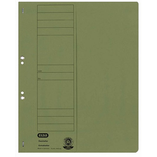 Elba E-100551879 Dosar A4 carton 250g/mp, cu capse pentru incopciat, coperta 1/2, Verde, 4002030211070