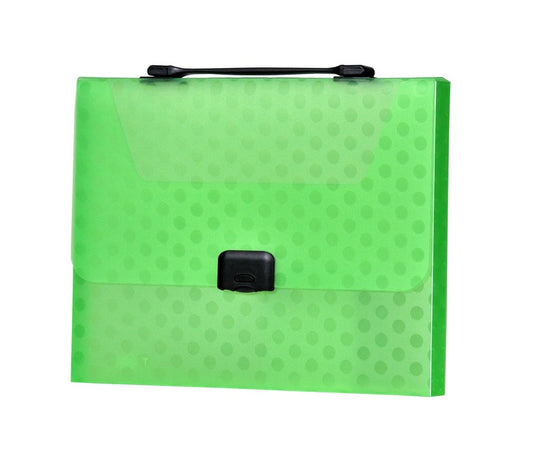 Office US-0806_V Servieta din plastic semitransparenta, cu maner, 330x255x27mm, VERDE, 6920583839597