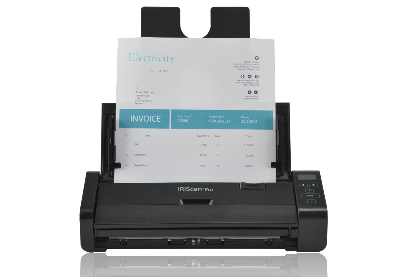 IRIScan 459035 IRISCan Pro 5 23ppm ADF 20 pagini senzor CIS cu rezolutie pana la 600dpi, 5420079900721