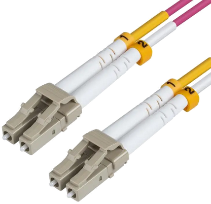 MicroConnect FIB440401P Cablu Fibra Optica, LC-LC, Multimode, Duplex, OM4, LSZH, (Erica Violet), 1m, 5711045250200