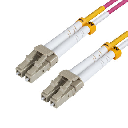 MicroConnect FIB440401P Cablu Fibra Optica, LC-LC, Multimode, Duplex, OM4, LSZH, (Erica Violet), 1m, 5711045250200