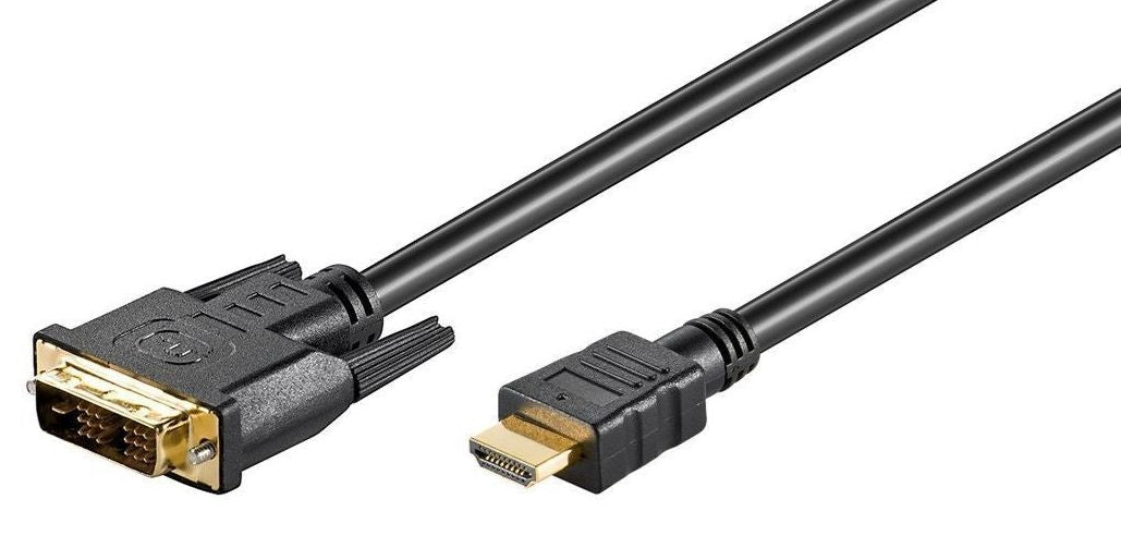 MicroConnect HDM191812 Cablu video HDMI-DVI (18+1) (T-T) cupru contacte aurite single link 2m, 5705965855690