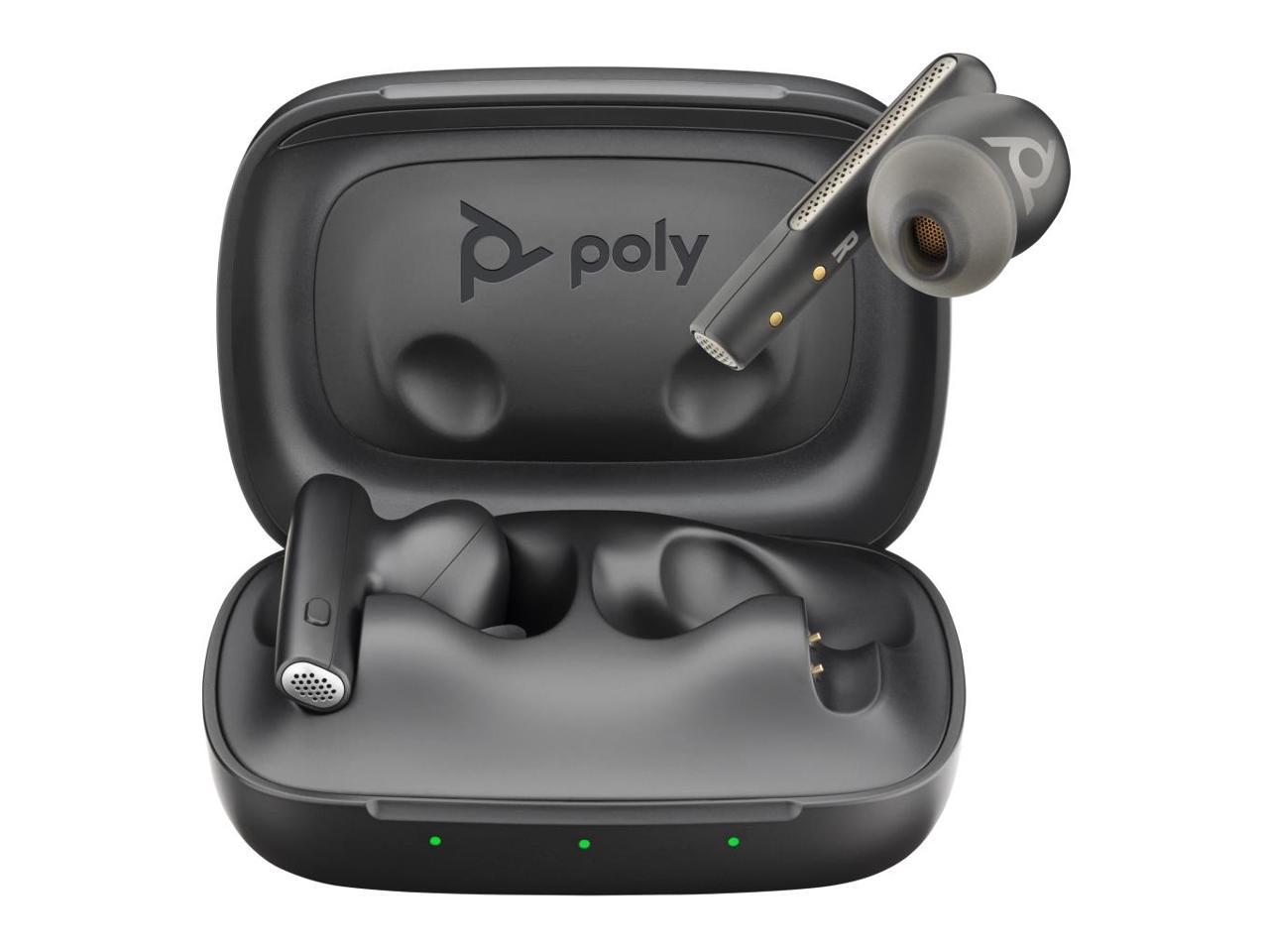 Poly 7Y8H4AA Voyager Free 60 UC True Wireless Earbuds, USB-C, Basic Charge case, BK, 017229179097 197497053968