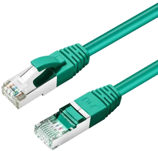 MicroConnect MC-SFTP6A0025G CAT6A S/FTP 0.25m Green LSZH, Shielded Network Cable, LSZH, 5704174257417