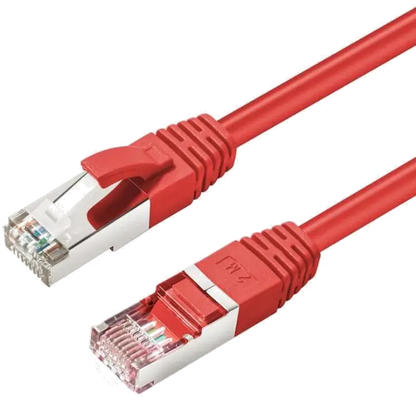 MicroConnect MC-SFTP6A0025R CAT6A S/FTP 0.25m Red LSZH, Shielded Network Cable, LSZH, 5704174257585