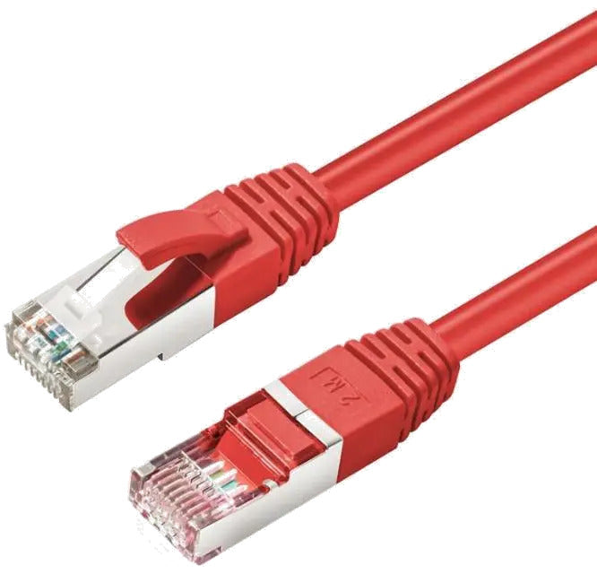 MicroConnect MC-SFTP6A0025R CAT6A S/FTP 0.25m Red LSZH, Shielded Network Cable, LSZH, 5704174257585