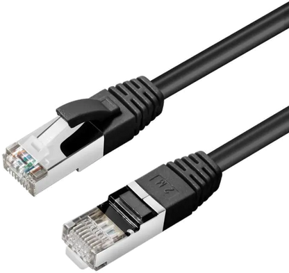 MicroConnect MC-SFTP6A0025S CAT6A S/FTP 0.25m Black LSZH, Shielded Network Cable, LSZH, 5704174257691