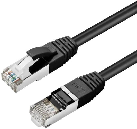 MicroConnect MC-SFTP6A0025S CAT6A S/FTP 0.25m Black LSZH, Shielded Network Cable, LSZH, 5704174257691