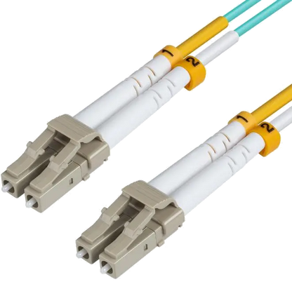 MicroConnect FIB442005 Optical Fibre Cable, LC-LC, Multimode, Duplex, OM3 (Aqua Blue), 5m, 5705965890110