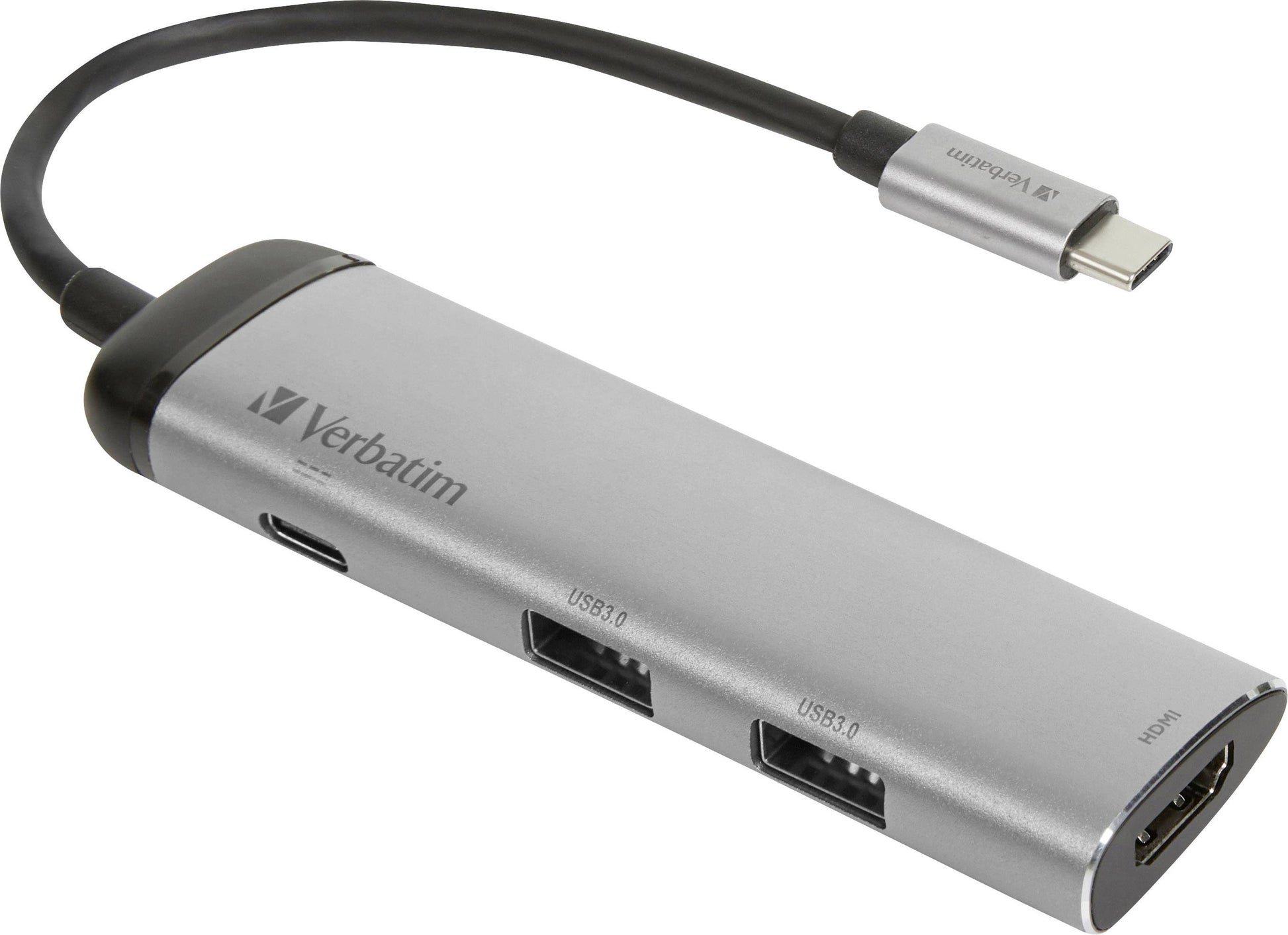 Verbatim 49140 HUB extern 2xUSB3.0 1xHDMI 4K@30Hz 1xUSB-C conectare USB-C cablu 15cm 100W, 23942491408