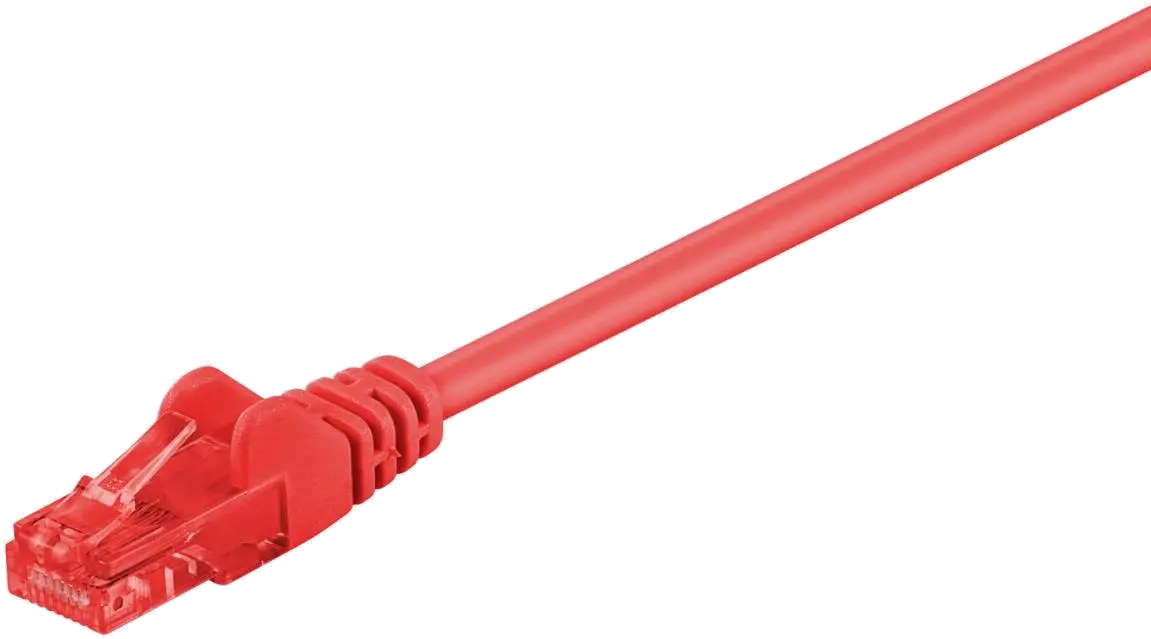 MicroConnect B-UTP60025R U/UTP CAT6 0.25M Red PVC, Unshielded Network Cable, 5704174127529