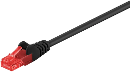 MicroConnect B-UTP6005S U/UTP CAT6 0.5M Black PVC, Unshielded Network Cable, 5711045262586