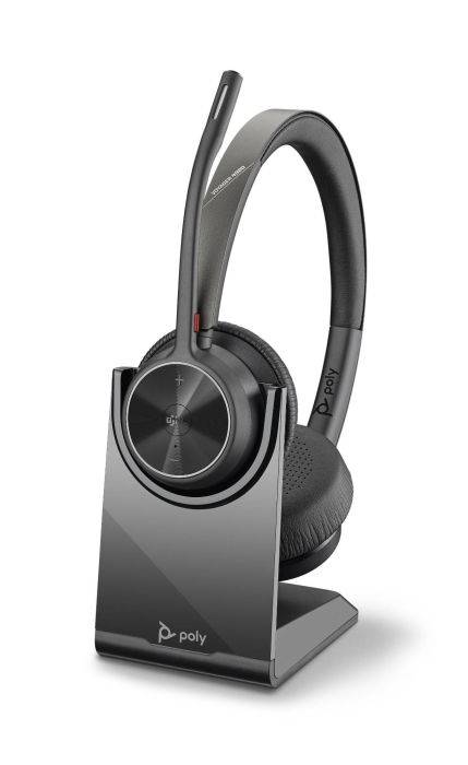 Poly 77Y99AA Casca 4320 UC Binaural, On-Ear, Bluetooth, cu stand, USB-A via dongle BT700, 017229174306