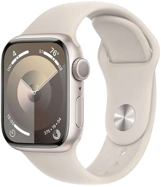 Apple MR8T3QP/A Apple Watch S9 GPS 41mm Starlight Alu Case w Starlight Sport Band S/M, 195949029509