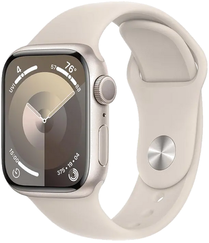 Apple MR8T3QP/A Apple Watch S9 GPS 41mm Starlight Alu Case w Starlight Sport Band S/M, 195949029509