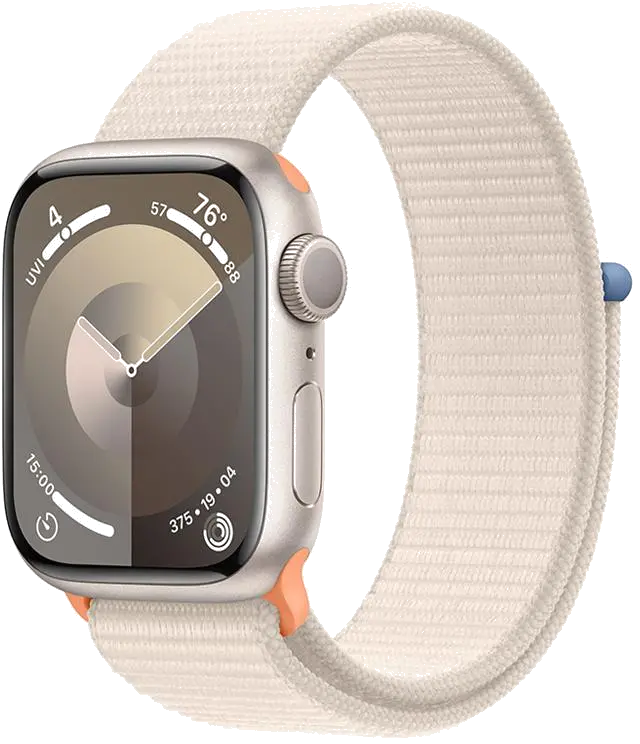 Apple MR8V3QP/A Apple Watch S9 GPS 41mm Starlight Alu Case w Starlight Sport Loop, 195949029721