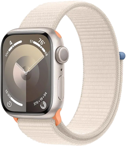 Apple MR8V3QP/A Apple Watch S9 GPS 41mm Starlight Alu Case w Starlight Sport Loop, 195949029721