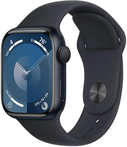 Apple MR8W3QP/A Apple Watch S9 GPS 41mm Midnight Alu Case w Midnight Sport Band S/M, 195949029837