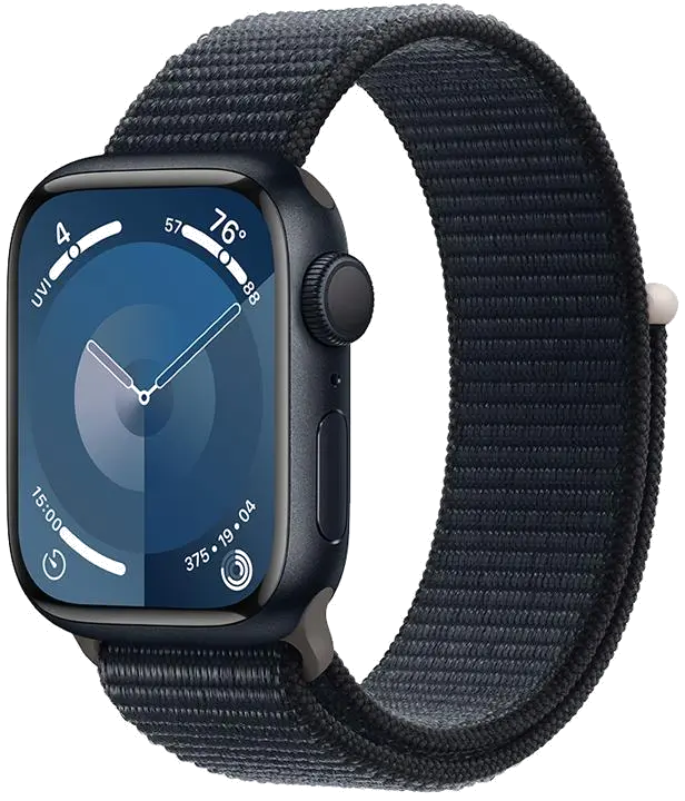 Apple MR8Y3QP/A Apple Watch S9 GPS 41mm Midnight Alu Case w Midnight Sport Loop, 195949030055