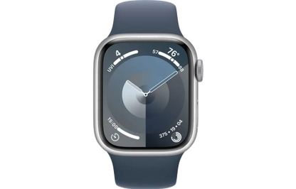 Apple MR903QP/A Apple Watch S9 GPS 41mm Silver Alu Case w Storm Blue Sport Band S/M, 195949030161