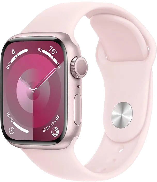 Apple MR943QP/A Apple Watch S9 GPS 41mm Pink Alu Case w Light Pink Sport Band M/L, 195949030604