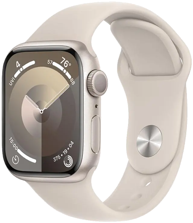 Apple MR963QP/A Apple Watch S9 GPS 45mm Starlight Alu Case w Starlight Sport Band S/M, 195949030826